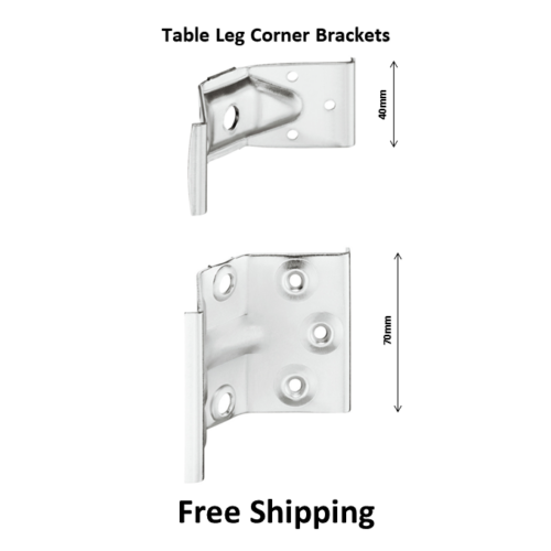 Free Shipping: 4 x 40mm 70mm Table Leg Fittings Corner Brace Brackets
