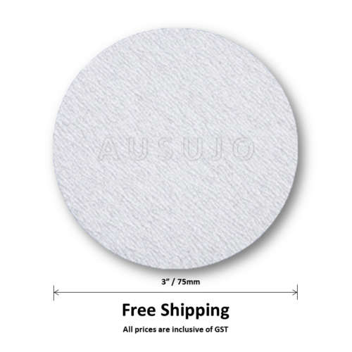 Free Shipping: 75mm / 3″ 80-1000 Grit Round Sanding Disc Hook Loop Drywall