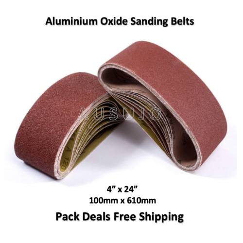 Free Shipping: 100mm X 610mm Sanding Belt 40 – 400 Grit Heavy Duty Cloth Backed