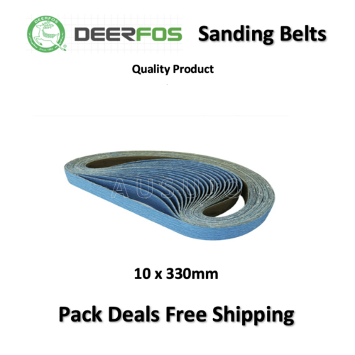Free Shipping: Deerfos 10mm X 330mm Zirconia Sanding Belt 40 – 120 Grit Heavy Duty