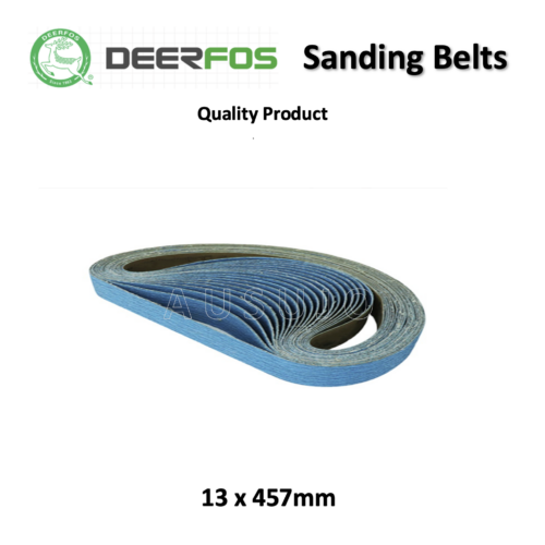 Deerfos 13mm X 457mm Zirconia Sanding Belt 40 – 120 Grit Heavy Duty