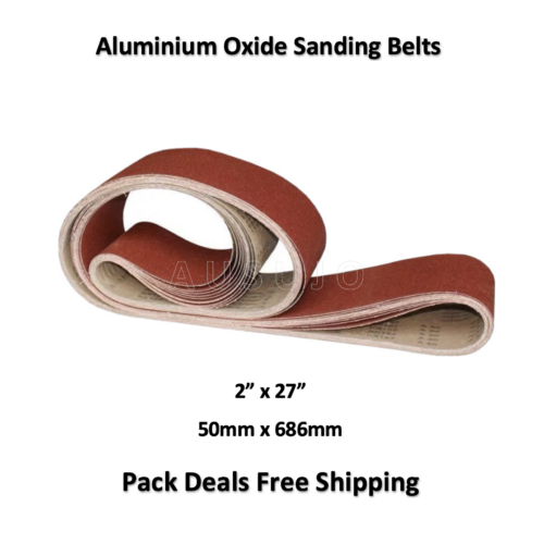 Free Shipping: 50mm X 686mm Sanding Belt 40 – 240 Grit Heavy Duty Cloth Backed