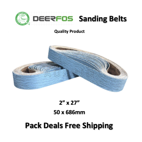 Free Shipping: Deerfos 50mm X 686mm Zirconia Sanding Belt 40 – 120 Grit Heavy Duty
