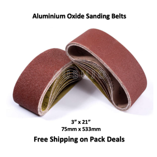Free Shipping: 75mm X 533mm Sanding Belts Cloth Backed