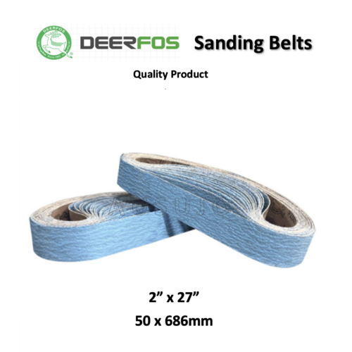 Deerfos 50mm X 686mm Zirconia Sanding Belt 40 – 120 Grit Heavy Duty