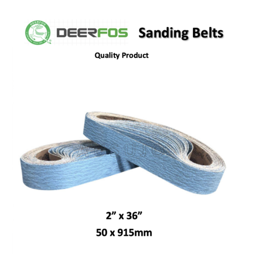Deerfos 50mm X 915mm Zirconia Sanding Belt 40 – 120 Grit Heavy Duty
