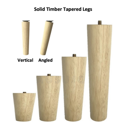 100mm 150mm 200mm 400mm 600mm 730mm Wooden Tapered Furniture Leg with Mounting Plate