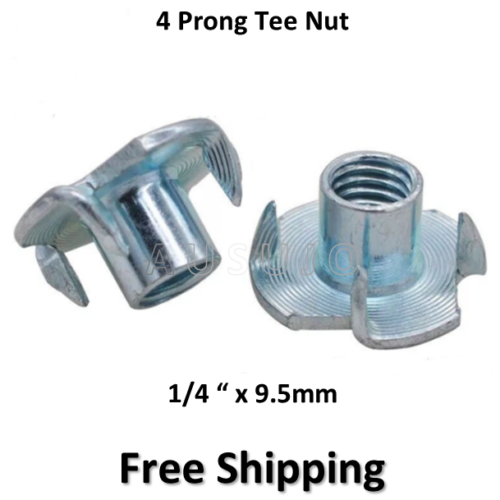 1/4″ x 9.5mm Internal Thread T Nut 4 Prong
