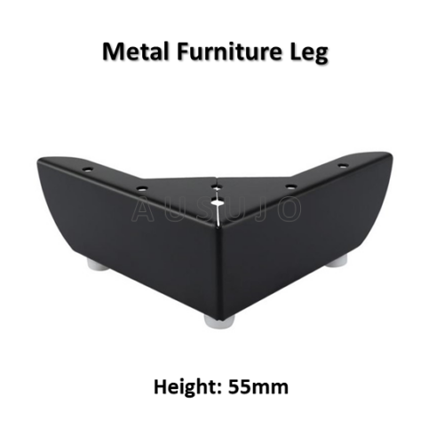 55mm Black L Shape Furniture Leg