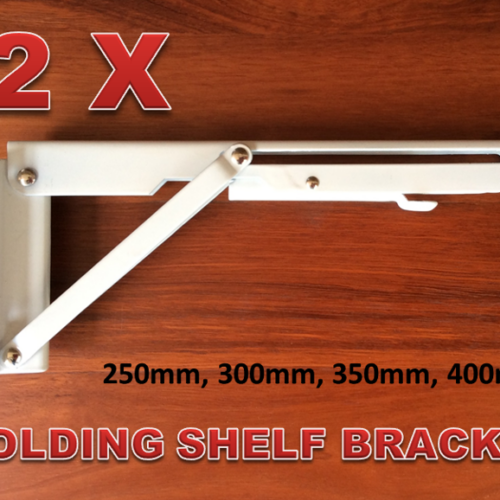 2pieces 300mm 400mm Deep Folding Triangle Shelf Brackets