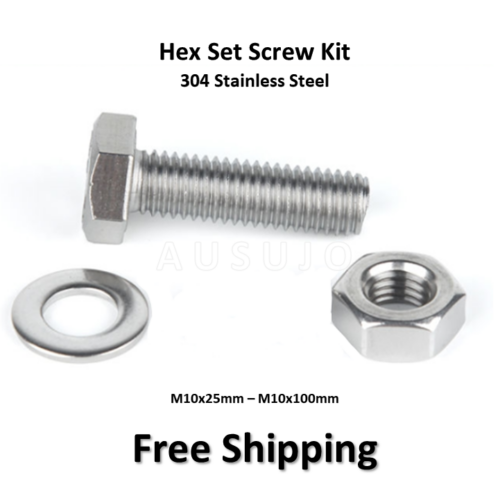 M10 304 Stainless Steel Hex Set Screw Kit