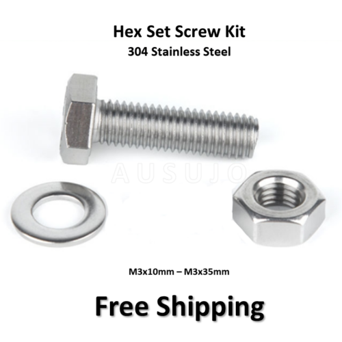 M3 304 Stainless Steel Hex Set Screw Kit