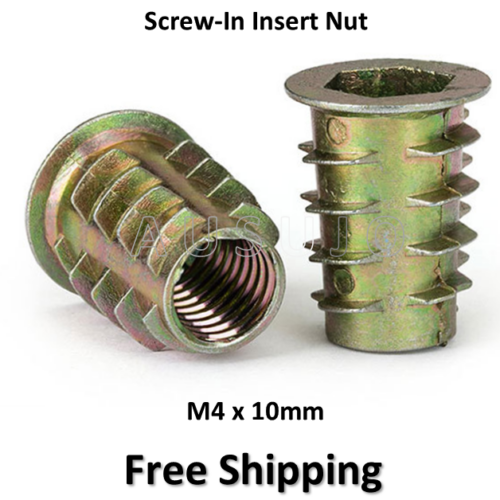 M4 x 10mm Screw-in Insert Nut