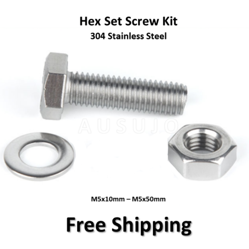 M5 304 Stainless Steel Hex Set Screw Kit
