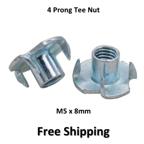 M5 x 8mm Internal Thread T Nut 4 Prong
