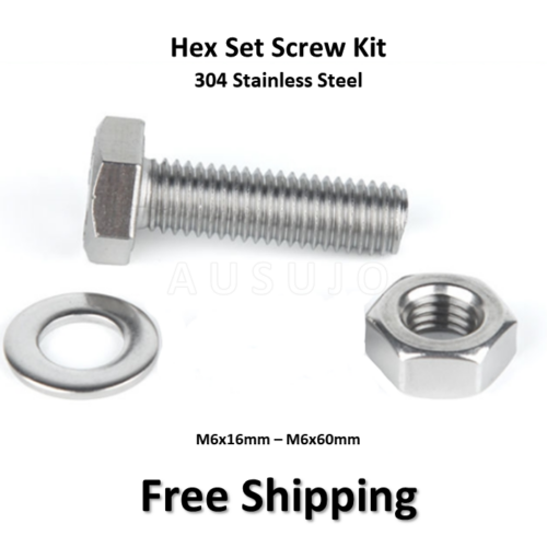 M6 304 Stainless Steel Hex Set Screw Kit