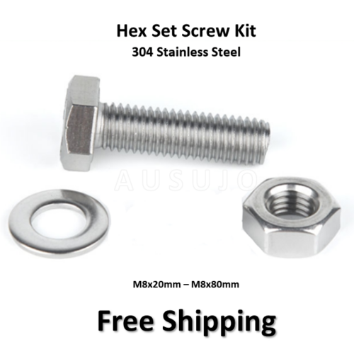 M8 304 Stainless Steel Hex Set Screw Kit