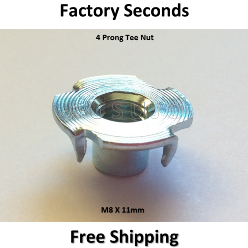 Factory Seconds: M8 x 11mm Internal thread T Nuts 4 Prong
