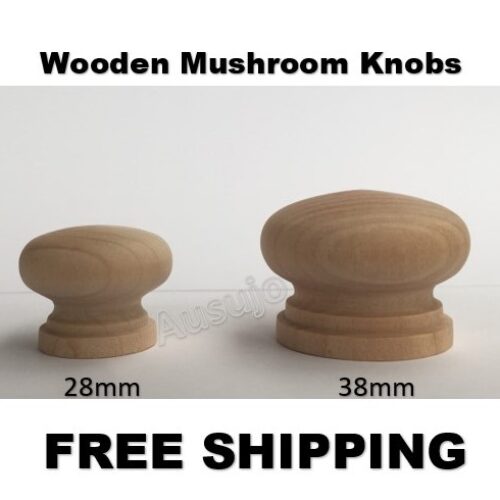 Wooden Knobs 28mm 38mm Diameter Raw