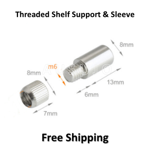 8mm Threaded Shelf Support & Sleeves