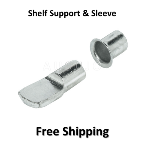 7mm Plug in Shelf Support and Sleeve Nickel Plated