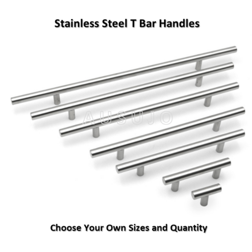 Budget 12mm Round T Bar Stainless Steel Kitchen Cabinet Handles