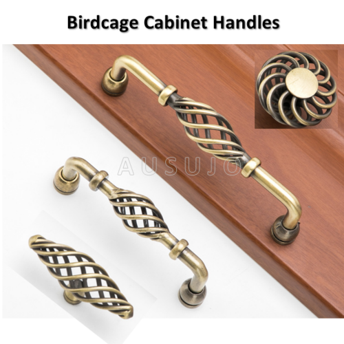 Bronze BirdCage Twist/Spiral Vintage Retro Drawer Handles Pulls