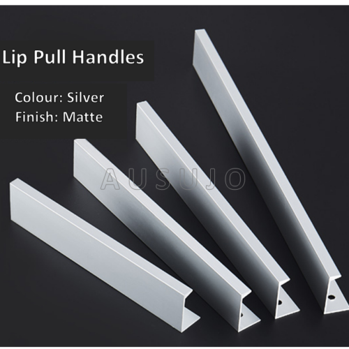 Silver Lip Pull Cabinet Handles