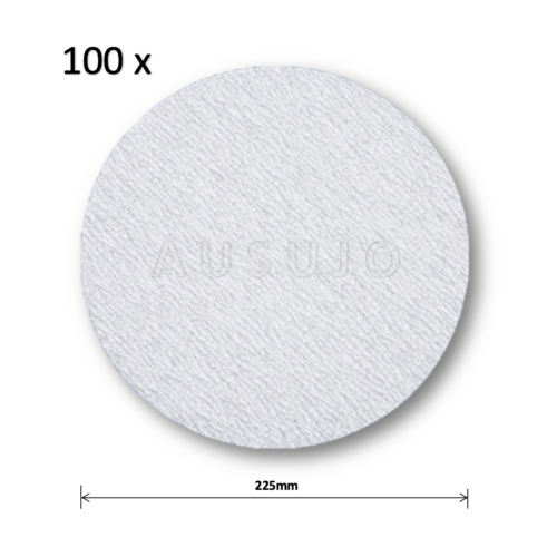 100 x 225mm / 9″ 60 – 320 Grit Round Sanding Disc Hook Loop