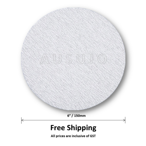 Free Shipping: 150mm / 6″ 80 – 800 Grit Round Sanding Discs Hook Loop