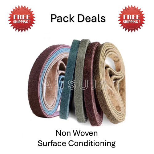 Free Shipping: 457mm x 13mm Non Woven Surface Conditioning Linishing Sanding Belt