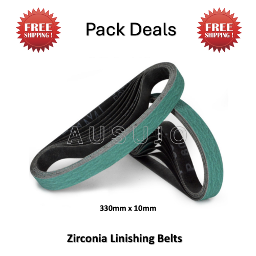Free Shipping: 330mm x 10mm Zirconia Linishing Sanding Belt