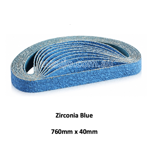 760mm x 40mm Zirconia Blue Linishing Sanding Belt