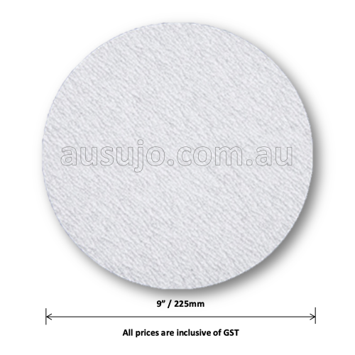 225mm / 9″ 60 – 320 Grit Round Sanding Disc Hook Loop White / Grey