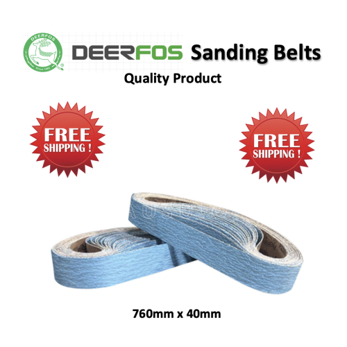 Free Shipping: 760mm x 40mm Deerfos PZ533 Zirconia Sanding Belts – Heavy Duty Industrial Abrasive Belts